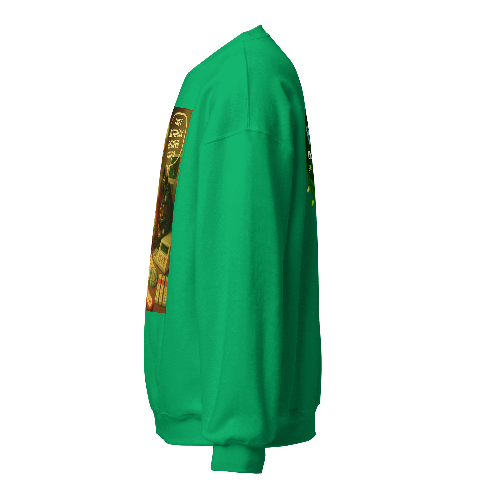 Skeptical Santa Crewneck Sweatshirt Green product image (2)