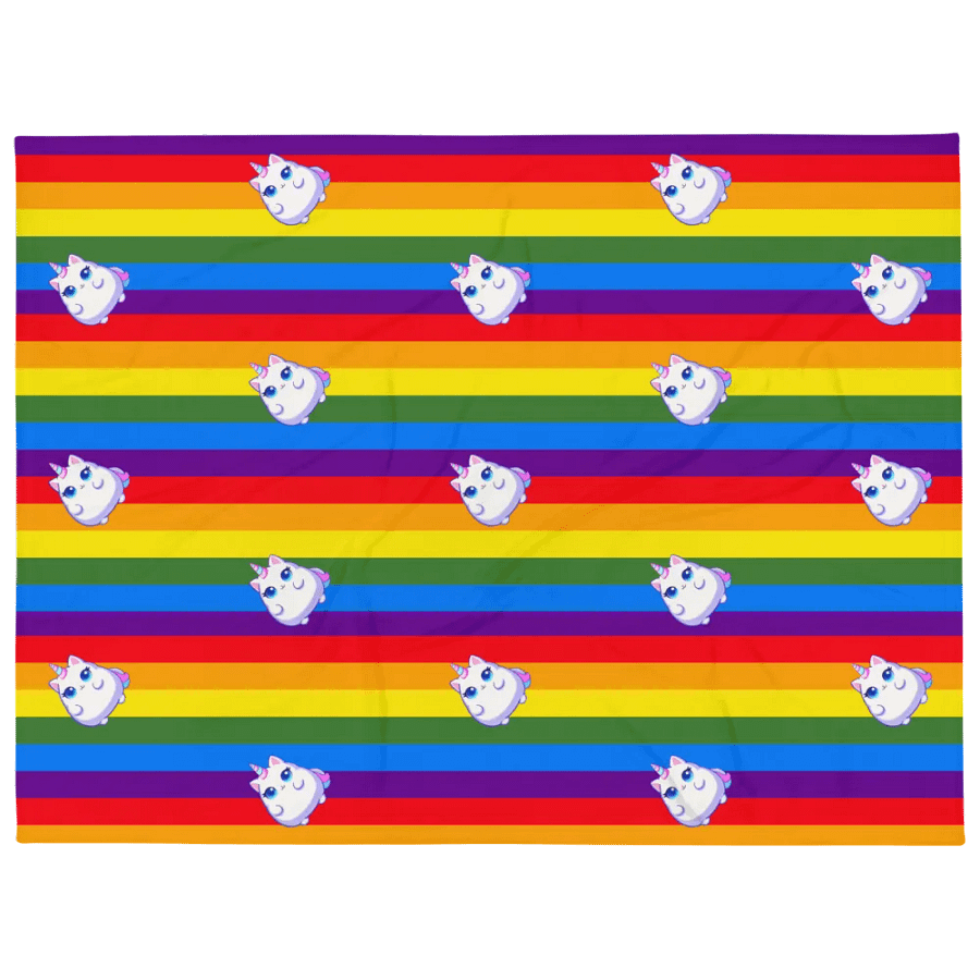 Unicorn Kitty Pride Throw Blanket product image (1)