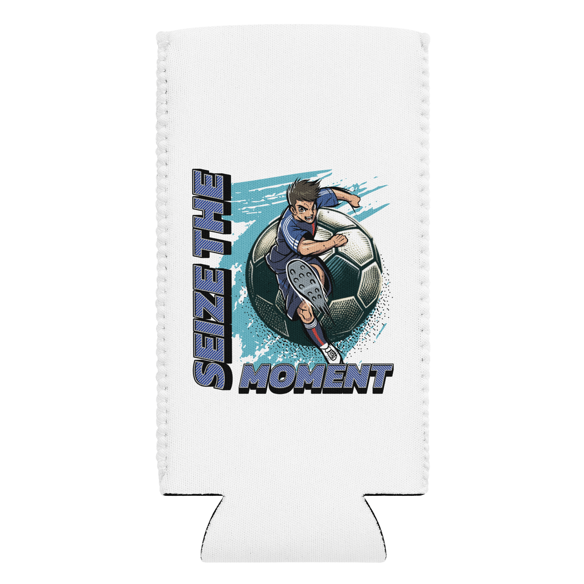 Seize The Moment Soccer Dynamic Can Cooler product image (1)
