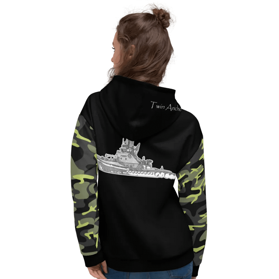 Camouflage & Black Foss tug Sketch Hoodie product image (8)