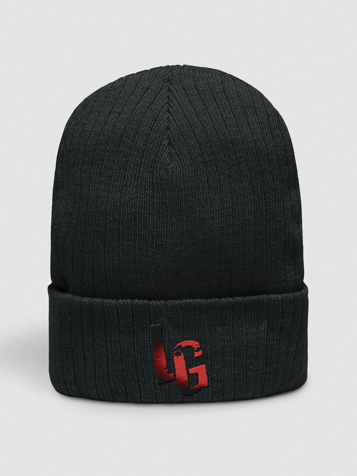 Ribbed Knit Beanie Embroidered Logo product image (1)