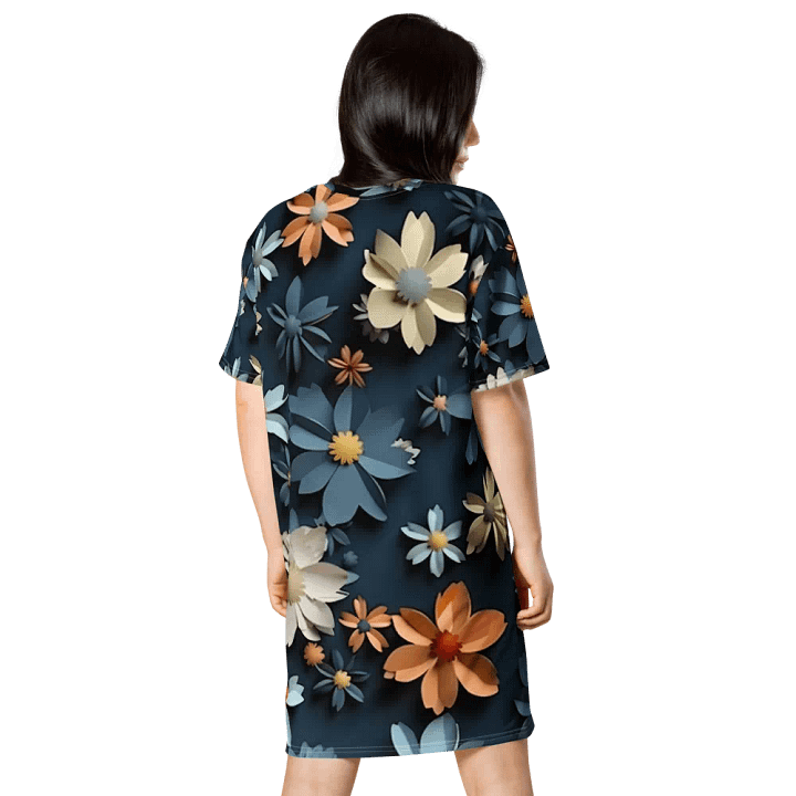 3D-Ditsy-Flowers-Seamless-Patterns T-shirt Dress - V4 product image (2)