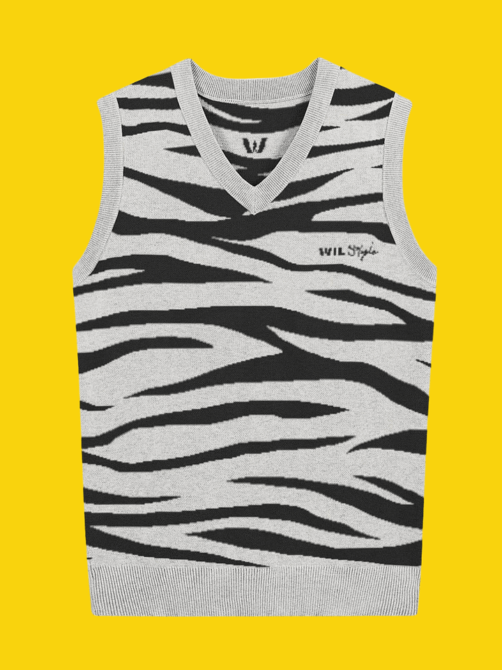 Knitted V-Neck Vest | WIL Style product image (1)