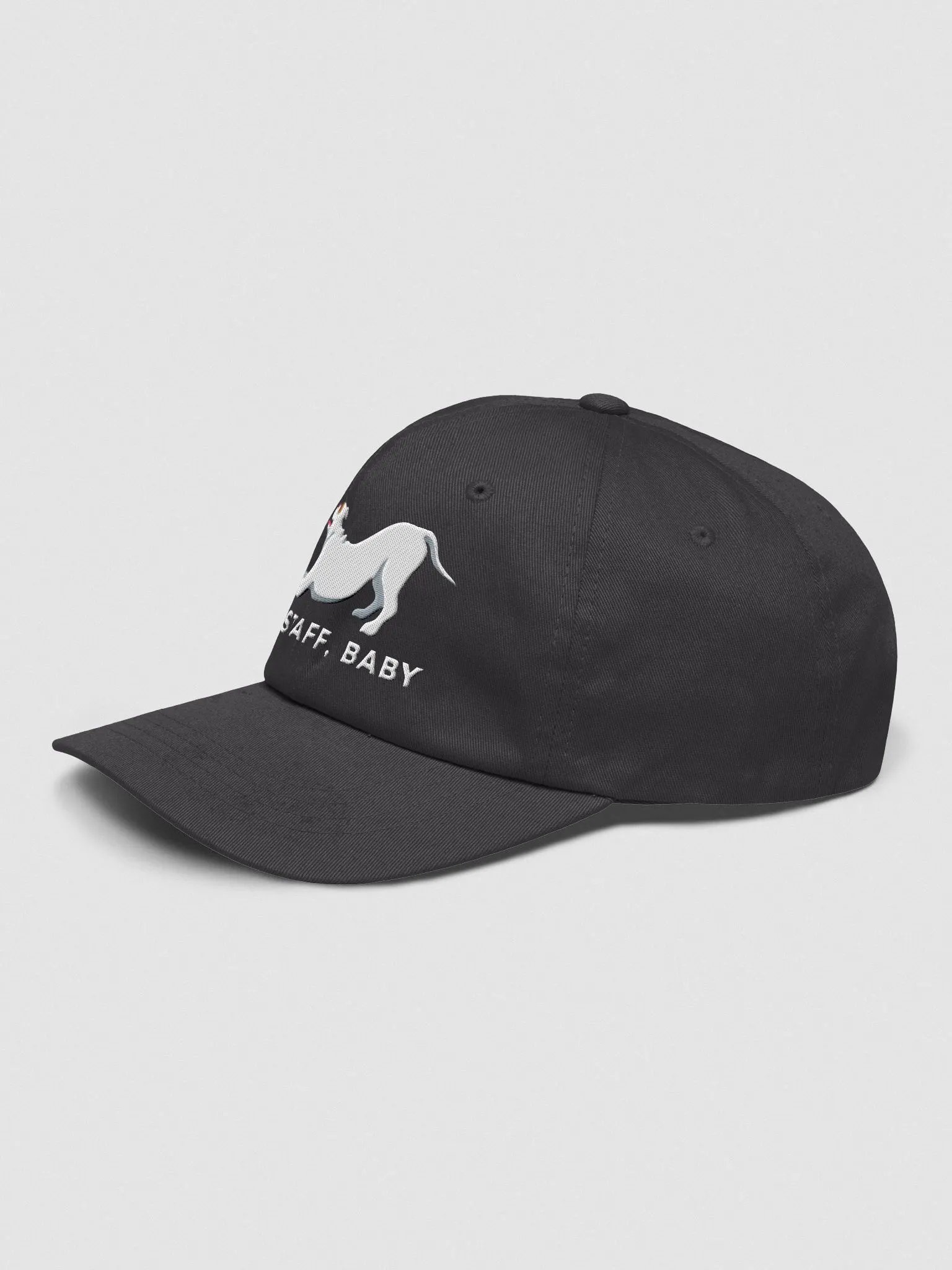 Hot Staff, Baby Classic Dad Hat(Embroidered) of a Staffordshire Terrier(White) product image (15)