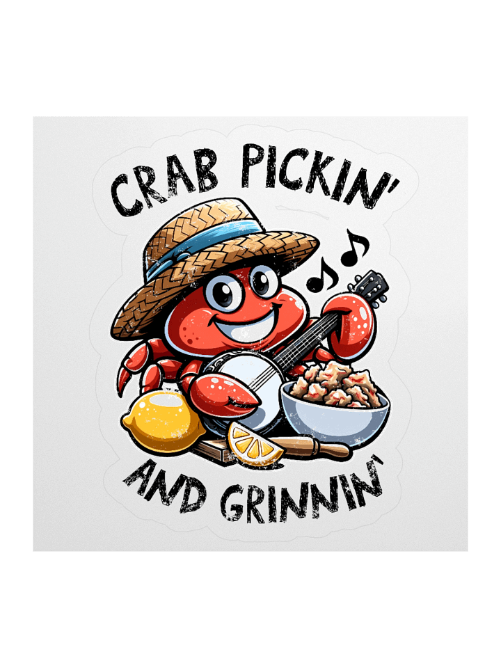 Crab Pickin' and Grinnin' Sticker product image (2)