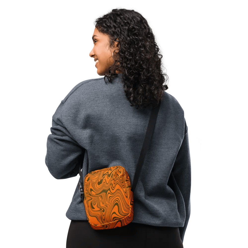 Utility Crossbody Bag - Abstract Orange Swirls product image (6)