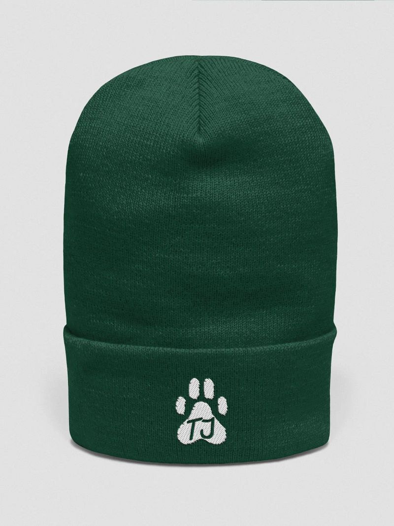 TJ Paw Cuffed Beanie 2 (white detail)