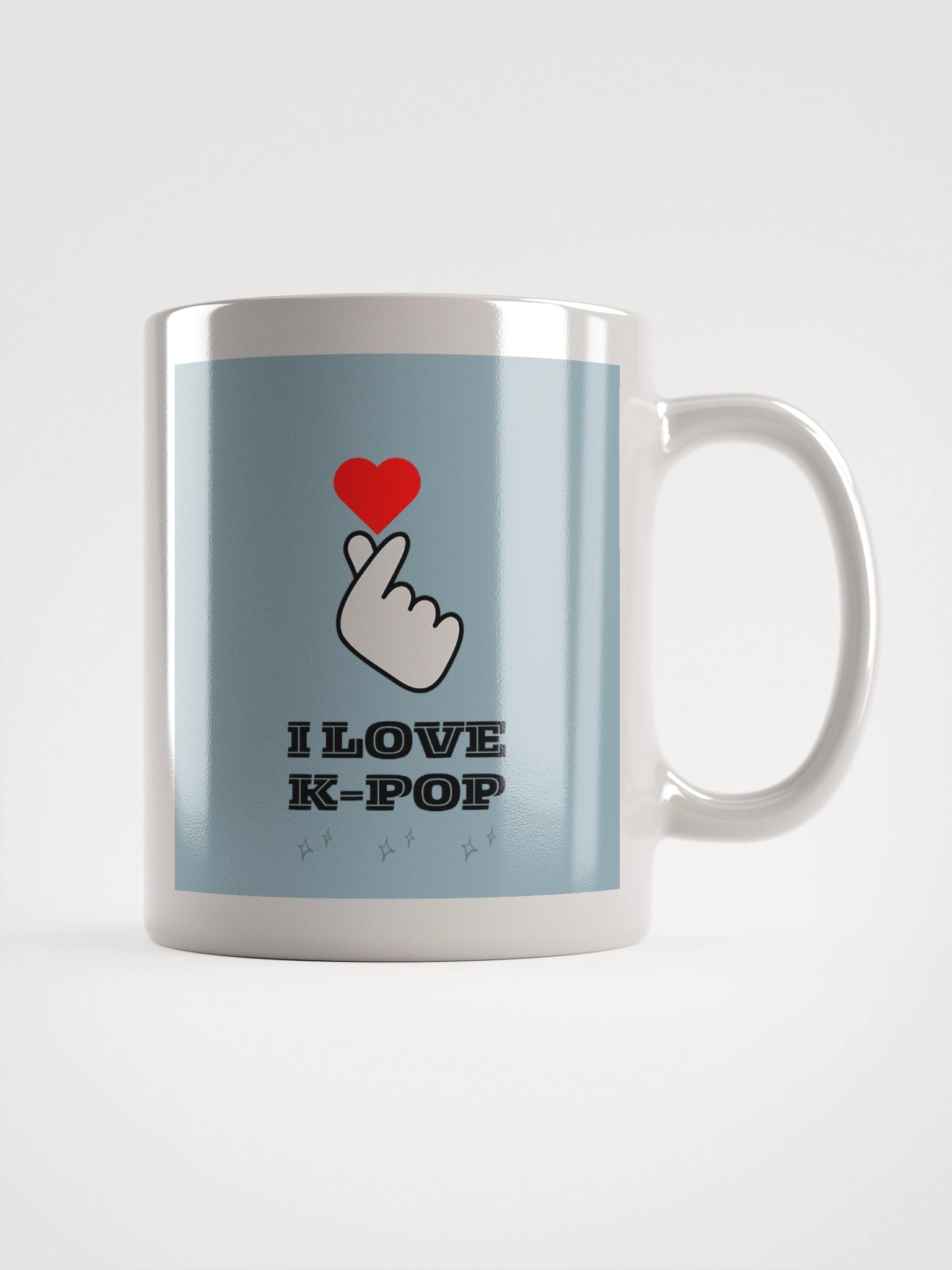 K-POP South Korean finger heart symbol mug product image (2)