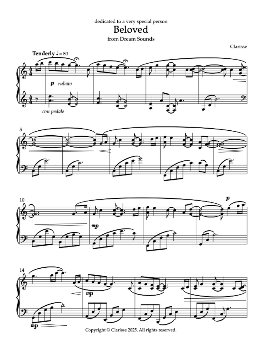 Beloved - Sheet Music product image (1)