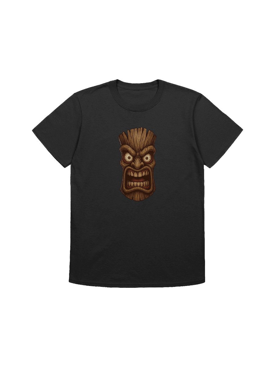 Intense Expression Tiki Wooden Mask T-Shirt product image (7)