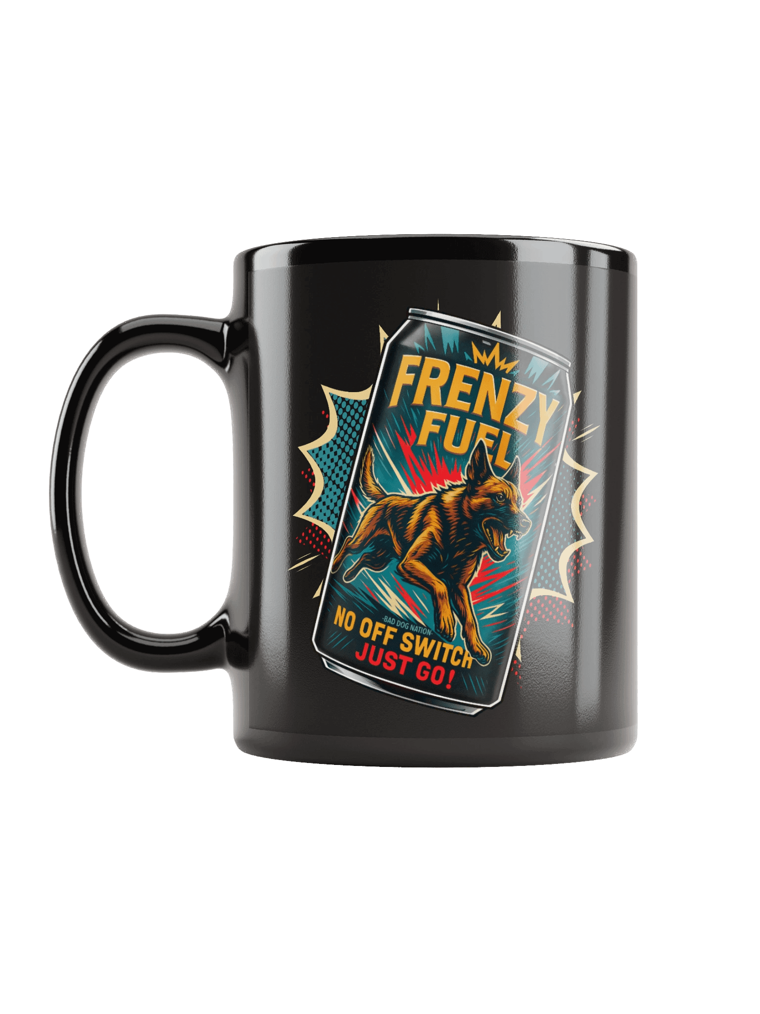 Malinois Energy Drink - Black ceramic mug product image (6)