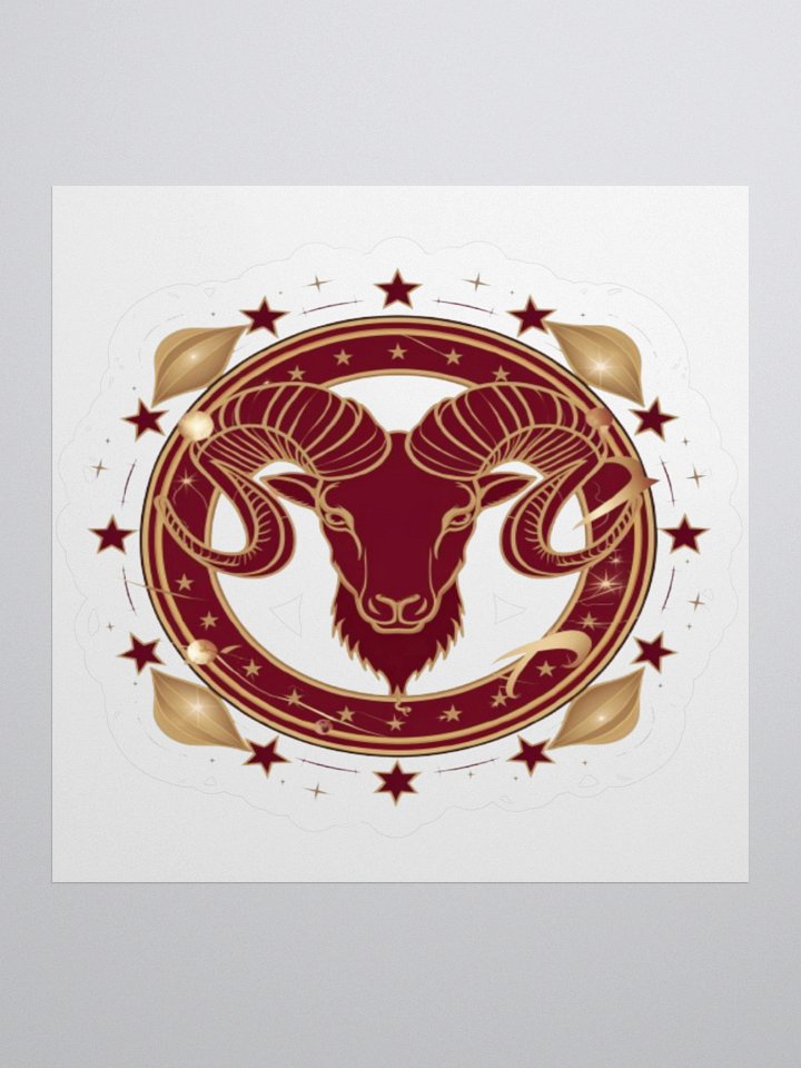 Aries Zodiac Kisscut Sticker - Exclusive Design by TDS Music product image (2)