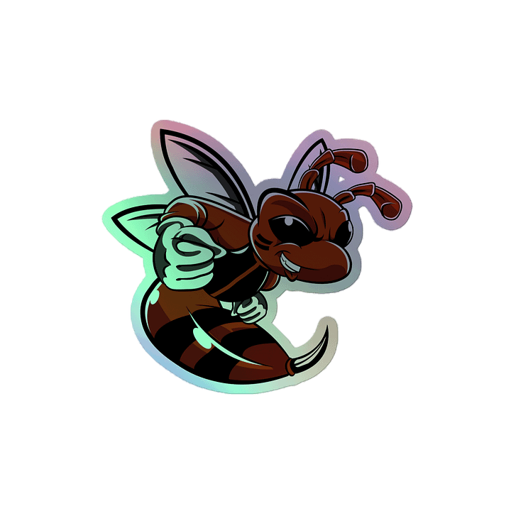 Angry Bee Sticker Holographic product image (2)