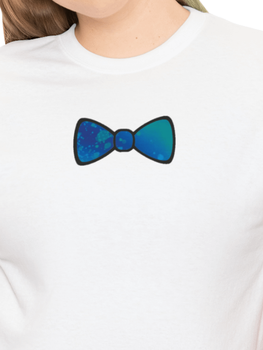 Blue Blend Watercolor Bow Tie Shirt product image (4)