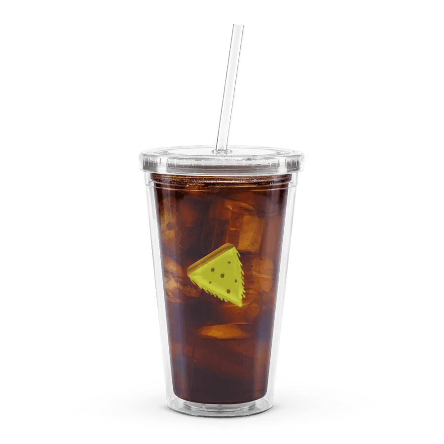 CUFK Pizza Double Wall Clear Plastic Tumbler (16oz.) product image (2)