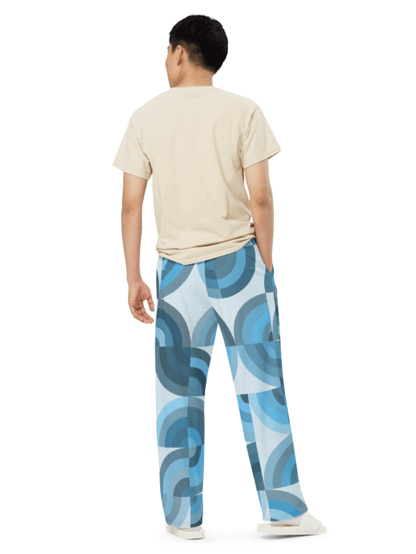 Symmetric Blue Fusion Wide-Leg Pants product image (4)