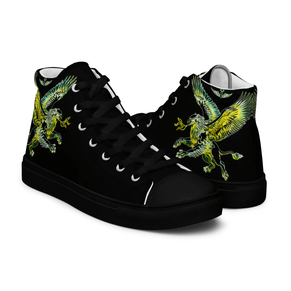 Gripen Flying Green//Griffin/Men's High Top Canvas Shoes by Allcolor product image (8)