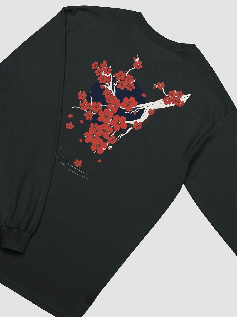 Cherry Blossom Long Sleeve T-Shirt Black product image (4)