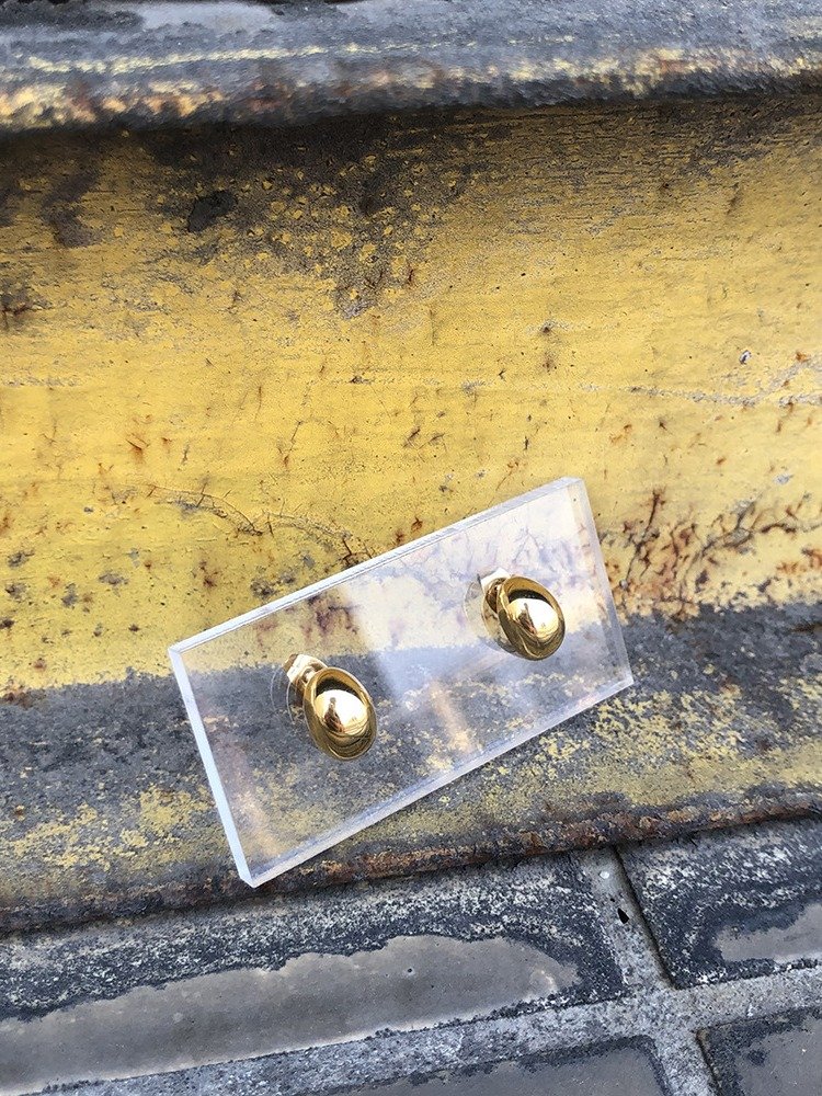 Classic Dome Stud Earrings | 18K Gold Plated product image (2)
