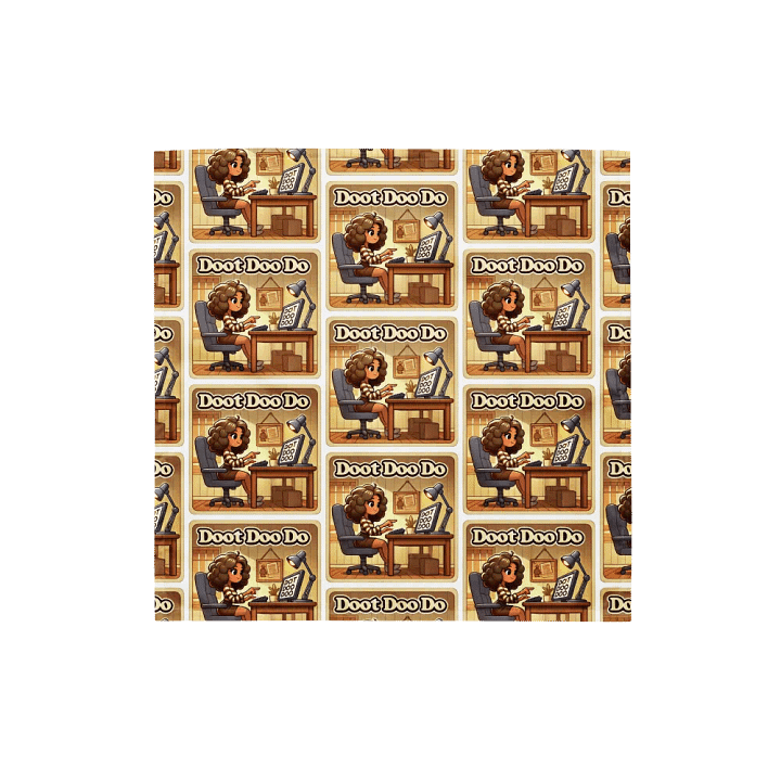 Da CurlyKel Retro Vibes All-Over Bandana product image (1)