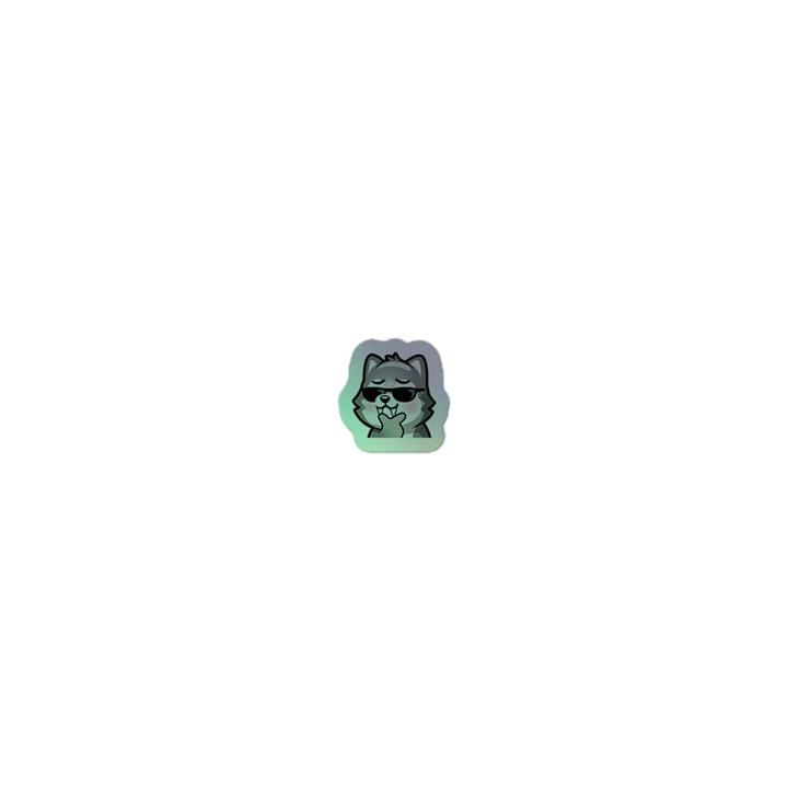 wolf holo sticker product image (1)