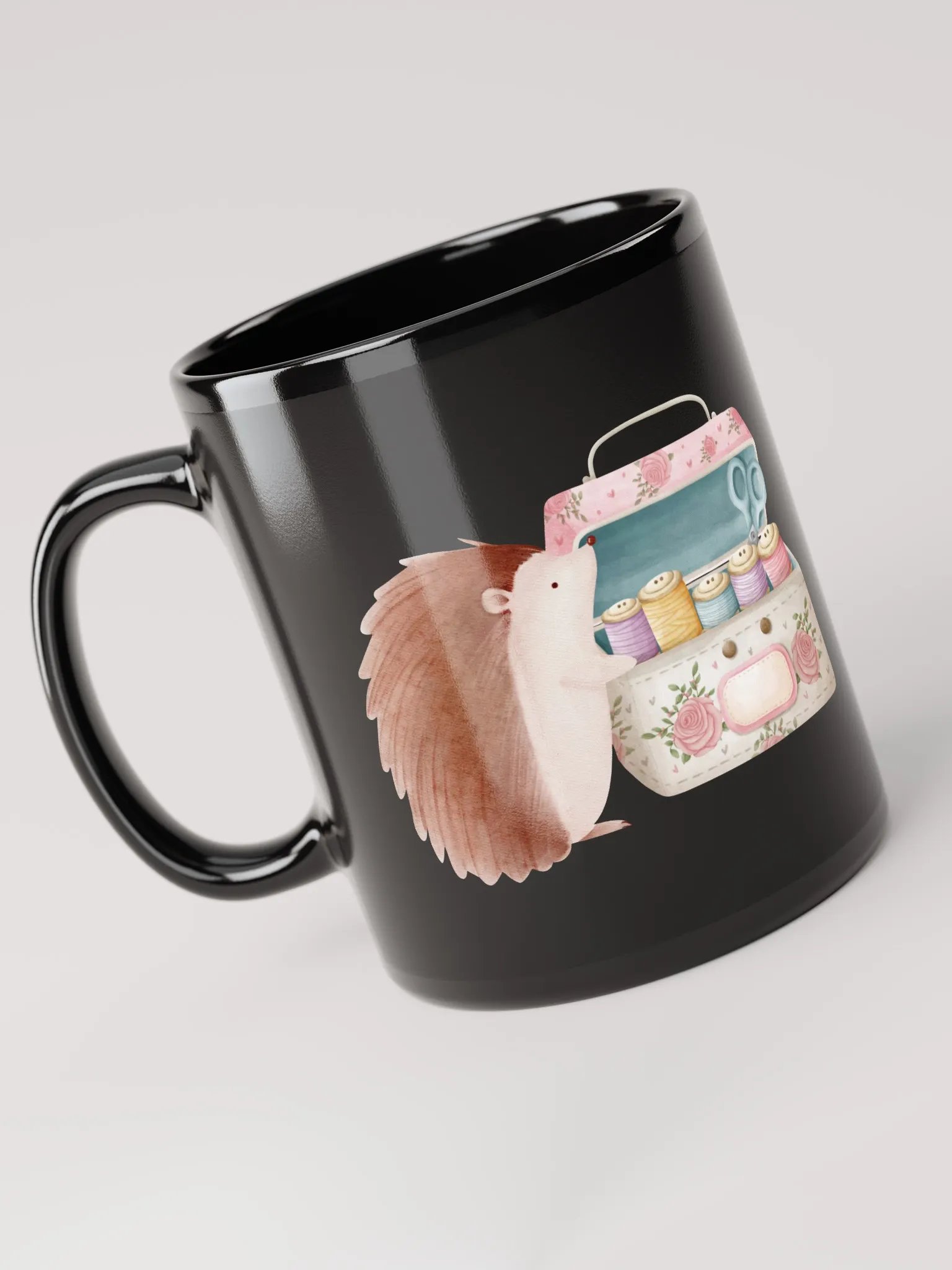 Maple's Sewing Kit | Black Glossy Mug product image (1)