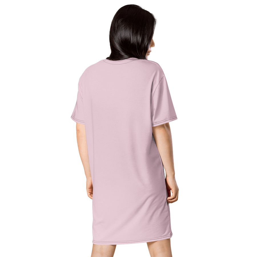 Oversized T-Shirt Dress - Elegant Pink Lace, Sizes 2XS-6XL product image (2)