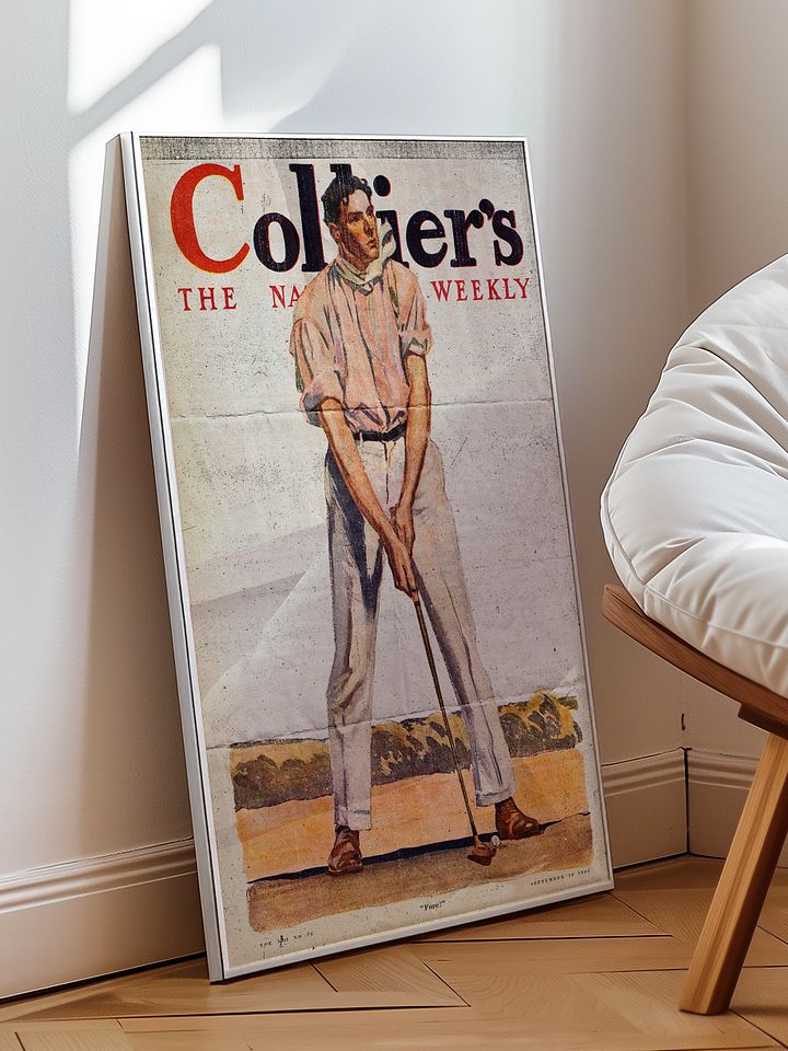 Vintage Golf Print from Collier’s Weekly early 20th century | Sophisticated Wall Art for Golf Enthusiasts | Classic Sporting Decor for Study or Office product image (1)