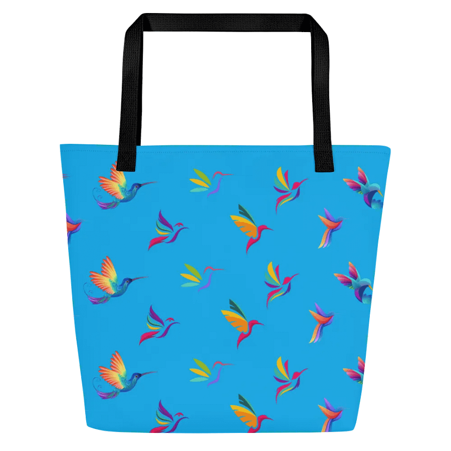 Vibrant hummingbird All-Over Tote Bag for moms dads birdlovers product image (1)