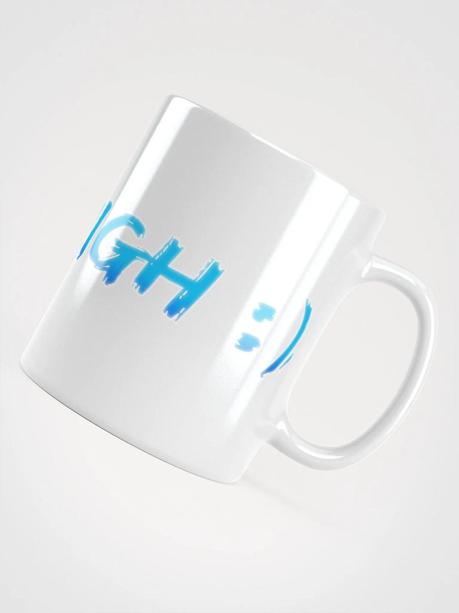 White Glossy Stay High Mug (Blue Text) product image (4)