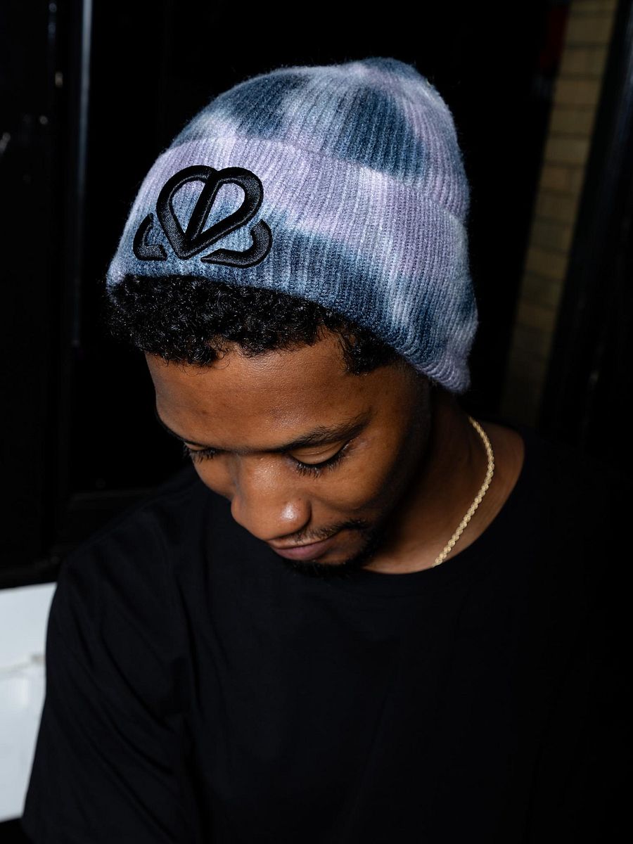Cotton Candy Tie-Dye Heart Beanie product image (4)