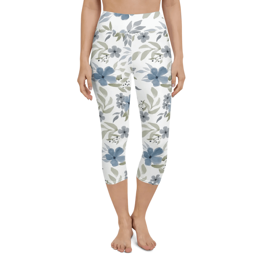 Vintage Floral 90s Yoga Capri Leggings product image (10)