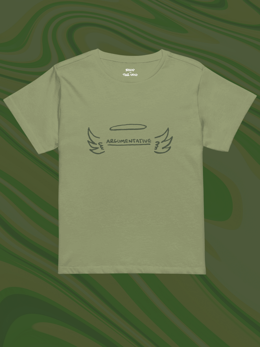 ANGELIC (green duotone 2) printed waist-length tee product image (4)