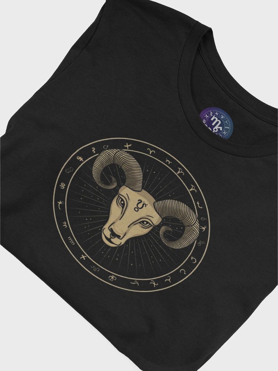 Exclusive Aries Zodiac T-Shirt - Unisex Minimalist Ram Design with Astrological Symbols product image (8)