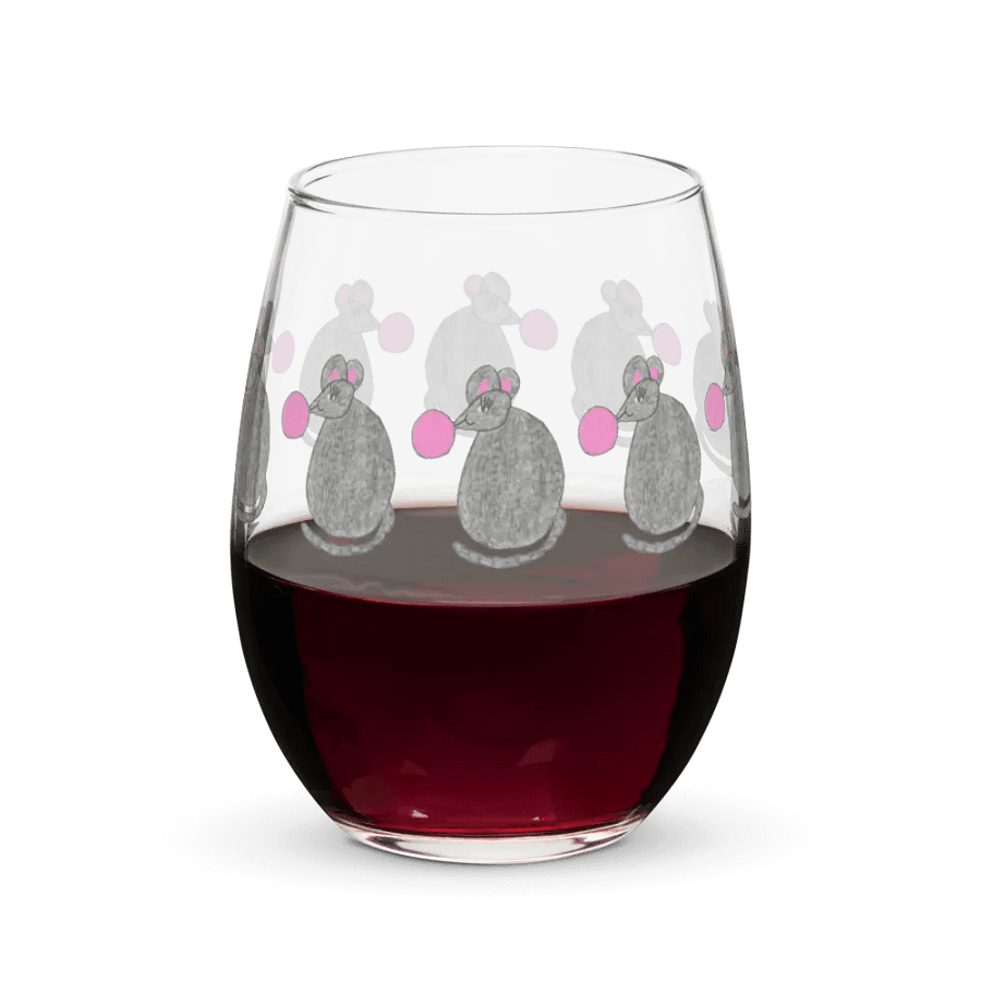 Bubblegum mouse Stemless Wine Glass product image (7)