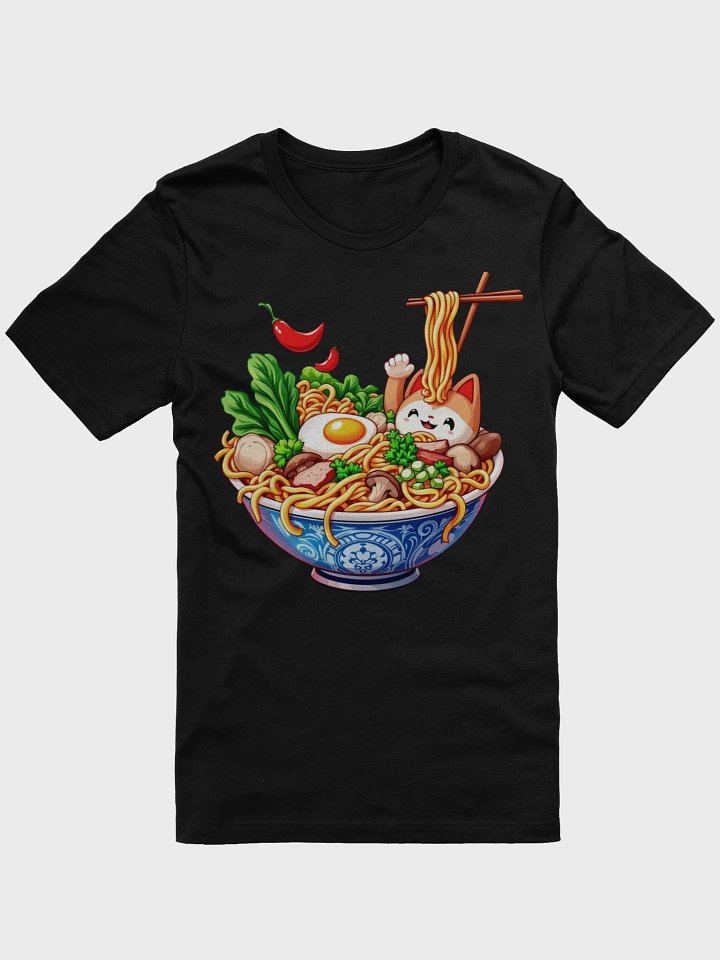Whimsical Ramen Cat T-Shirt product image (2)
