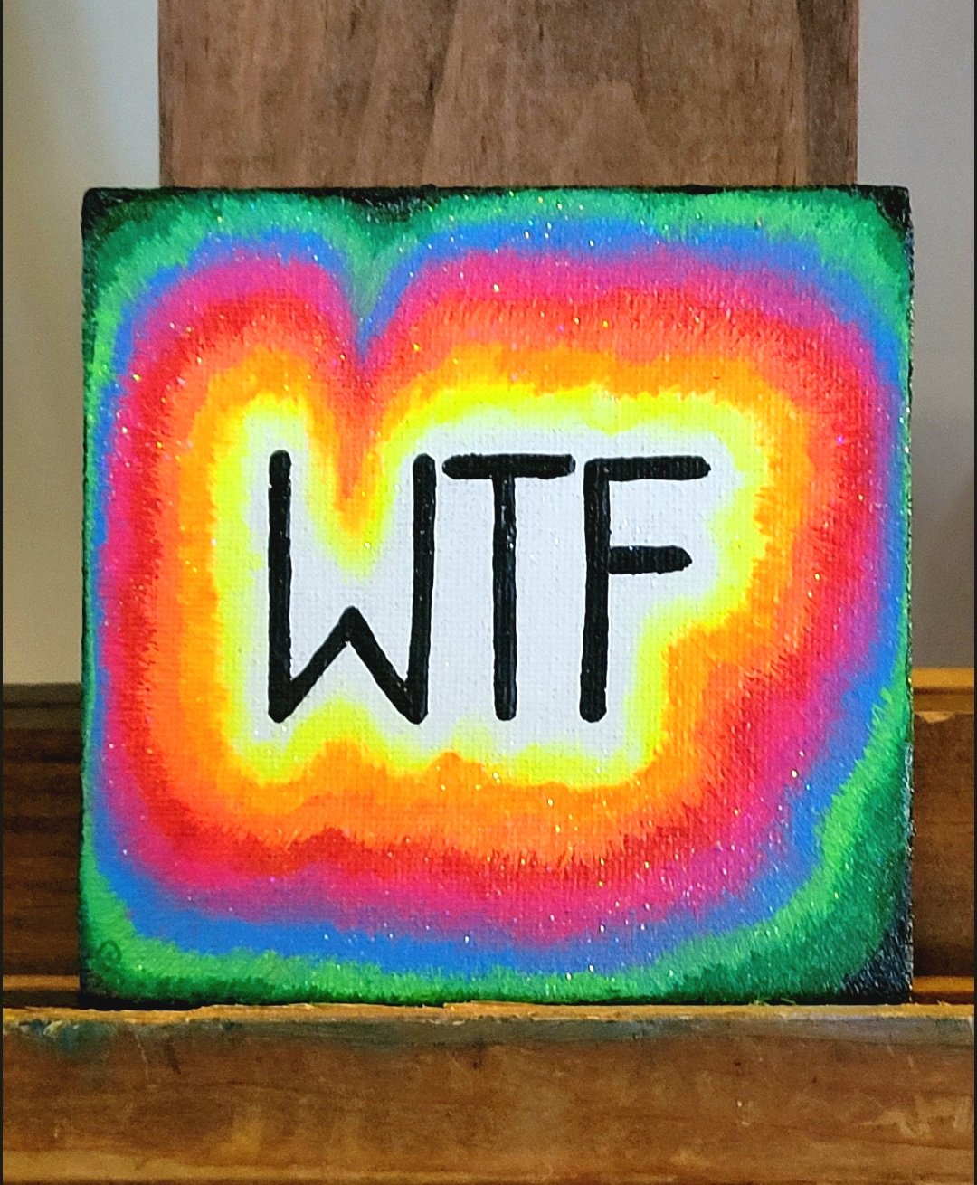 WTF Neon Square Stickers 4x4 and Larger product image (9)