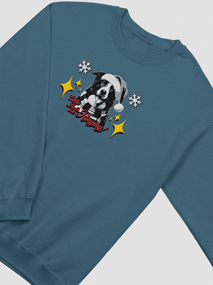 "COLLIE BELLS ARE RINGING" / EMBROIDERED CHRISTMAS SWEATSHIRT product image (1)