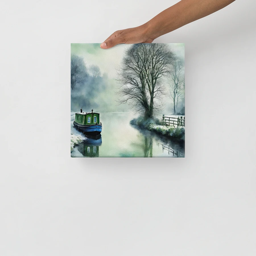 Narrow Boat In Winter Watercolour Wall Art product image (13)