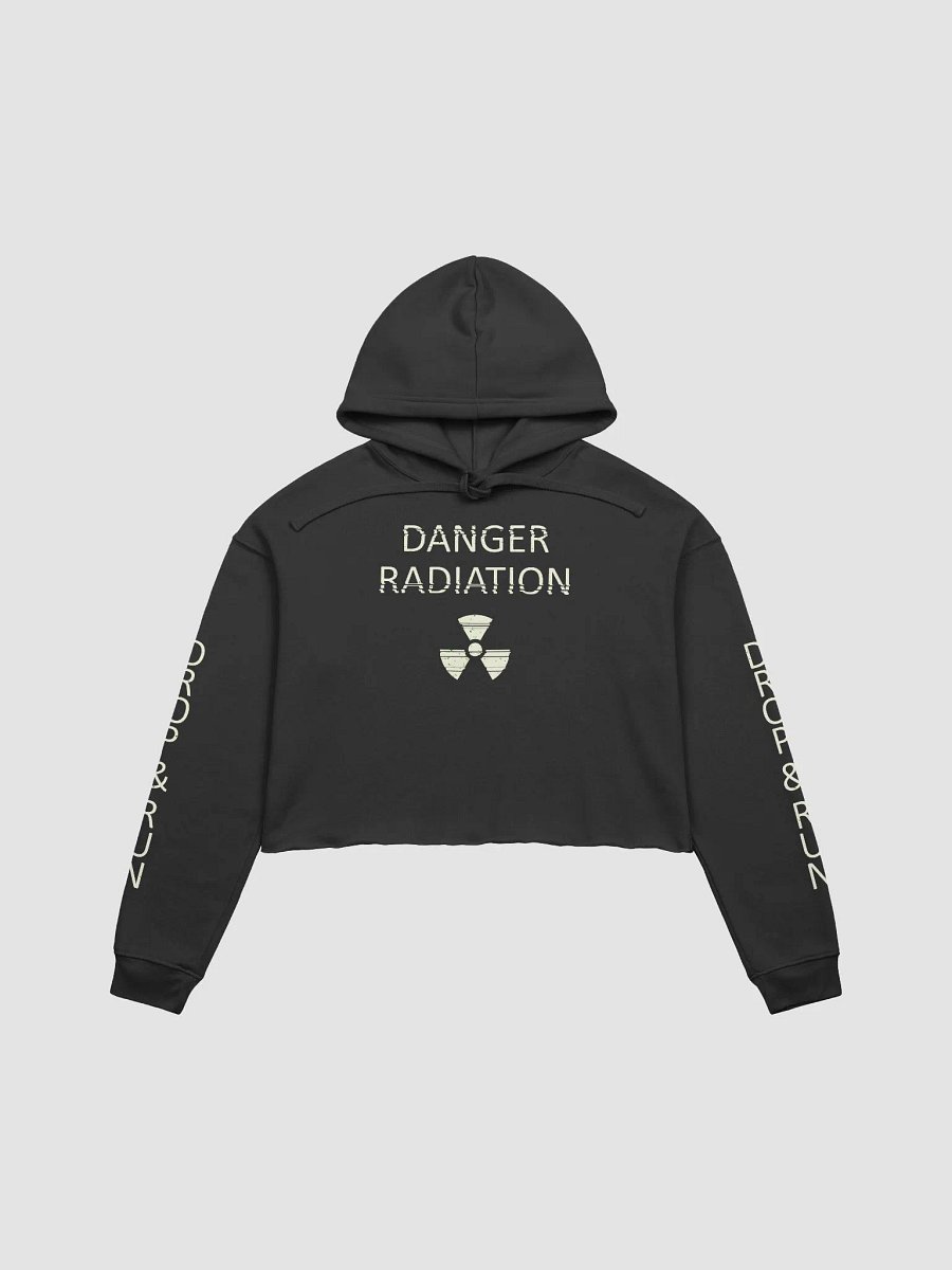 Co-60 Fan Club dark sleeve print fleece crop hoodie product image (1)