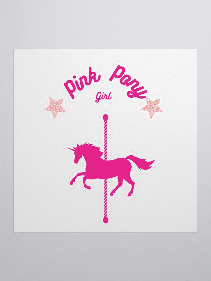 Pink Pony Kiss Cut Stickers product image (3)
