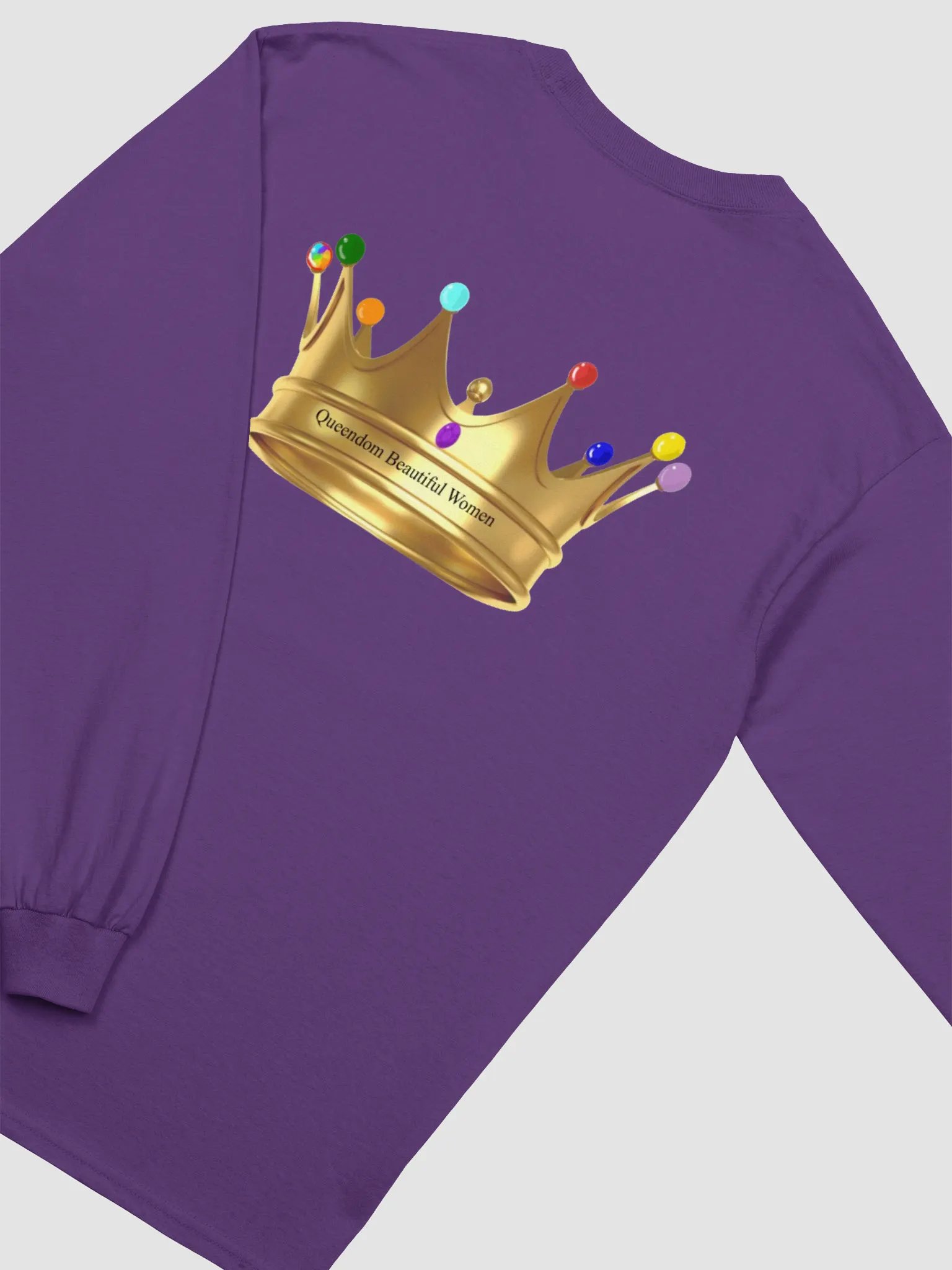 Queendom Beautiful Women Crown Jewel Long Sleeve Tee (TM) product image (2)