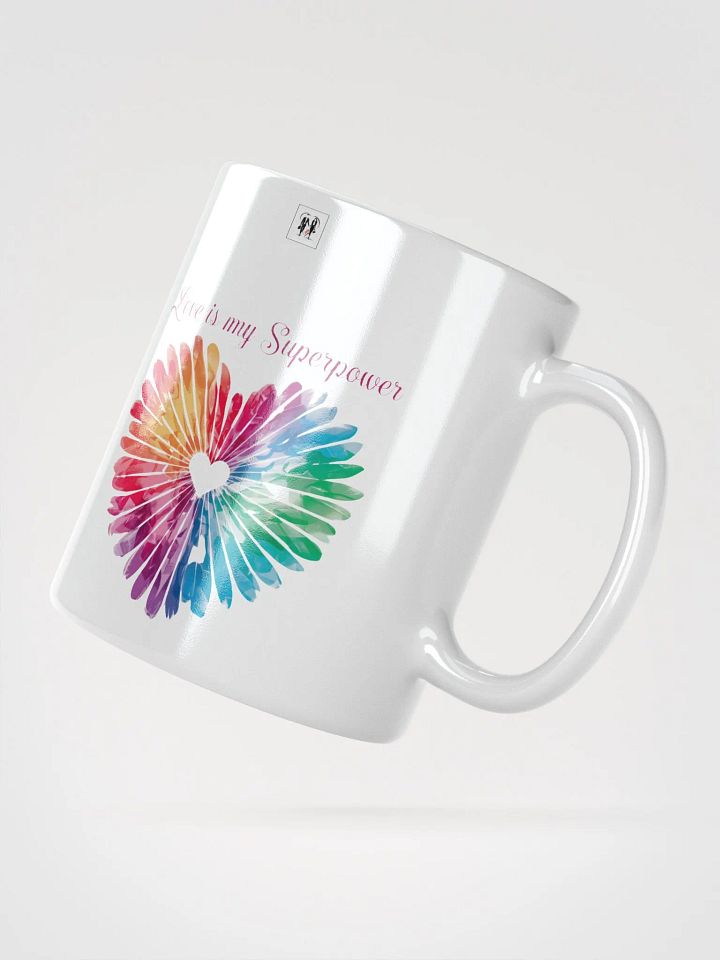 Love is My Superpower Heart Design Mug (White) product image (2)