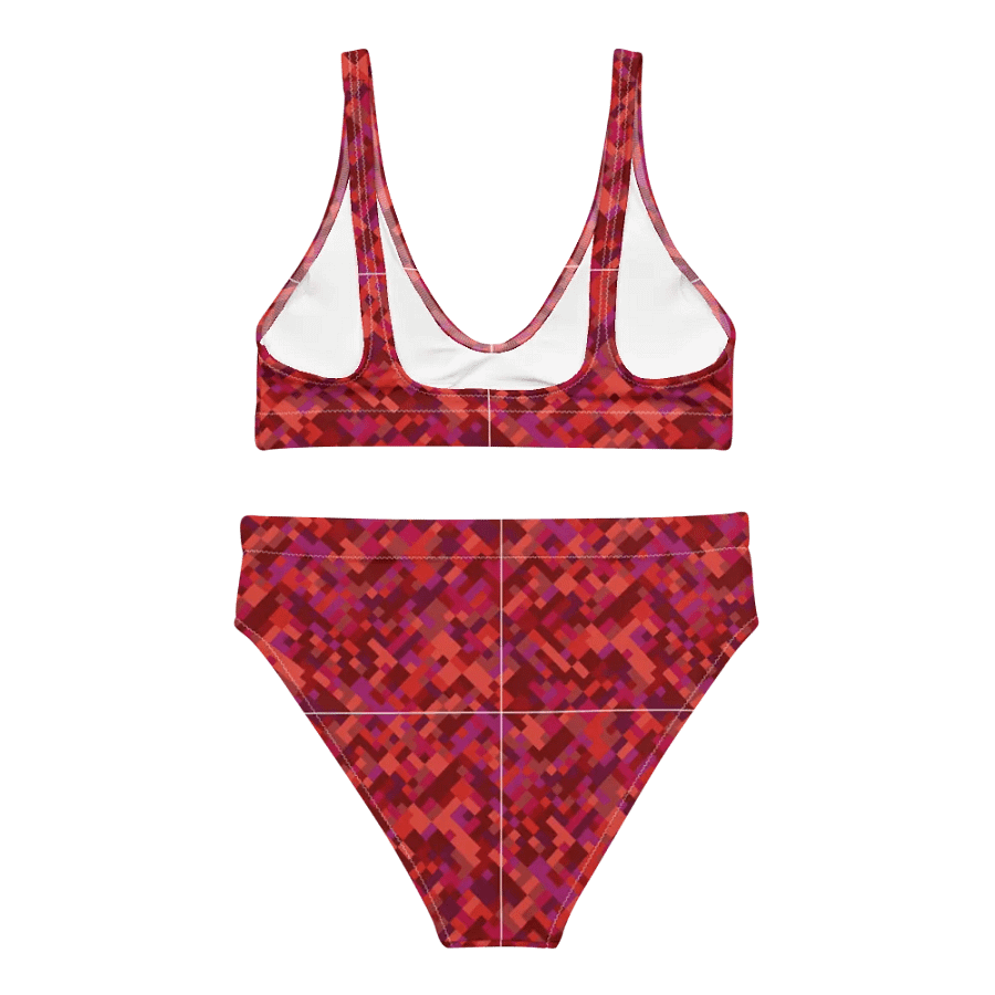 Colorful Mosaic Pattern Design High Waisted Bikini - v3 product image (5)