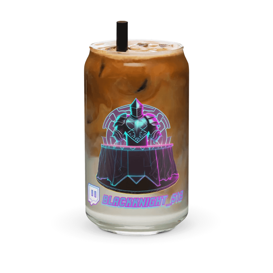 Blackknight_513 Can Shaped Glass Cup w/optional Lid & straw. product image (36)