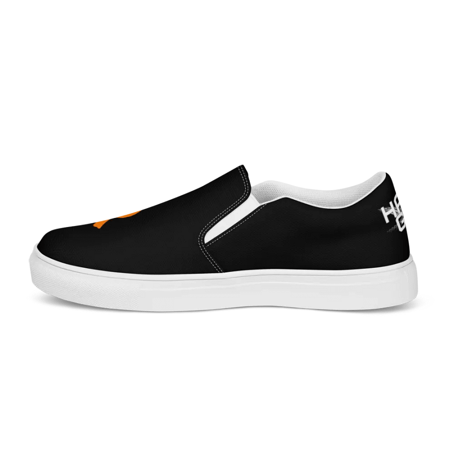 White HApex Gear White Logo - Cancer Awareness Orange Ribbon - Women's Slip-On Canvas Shoes product image (9)