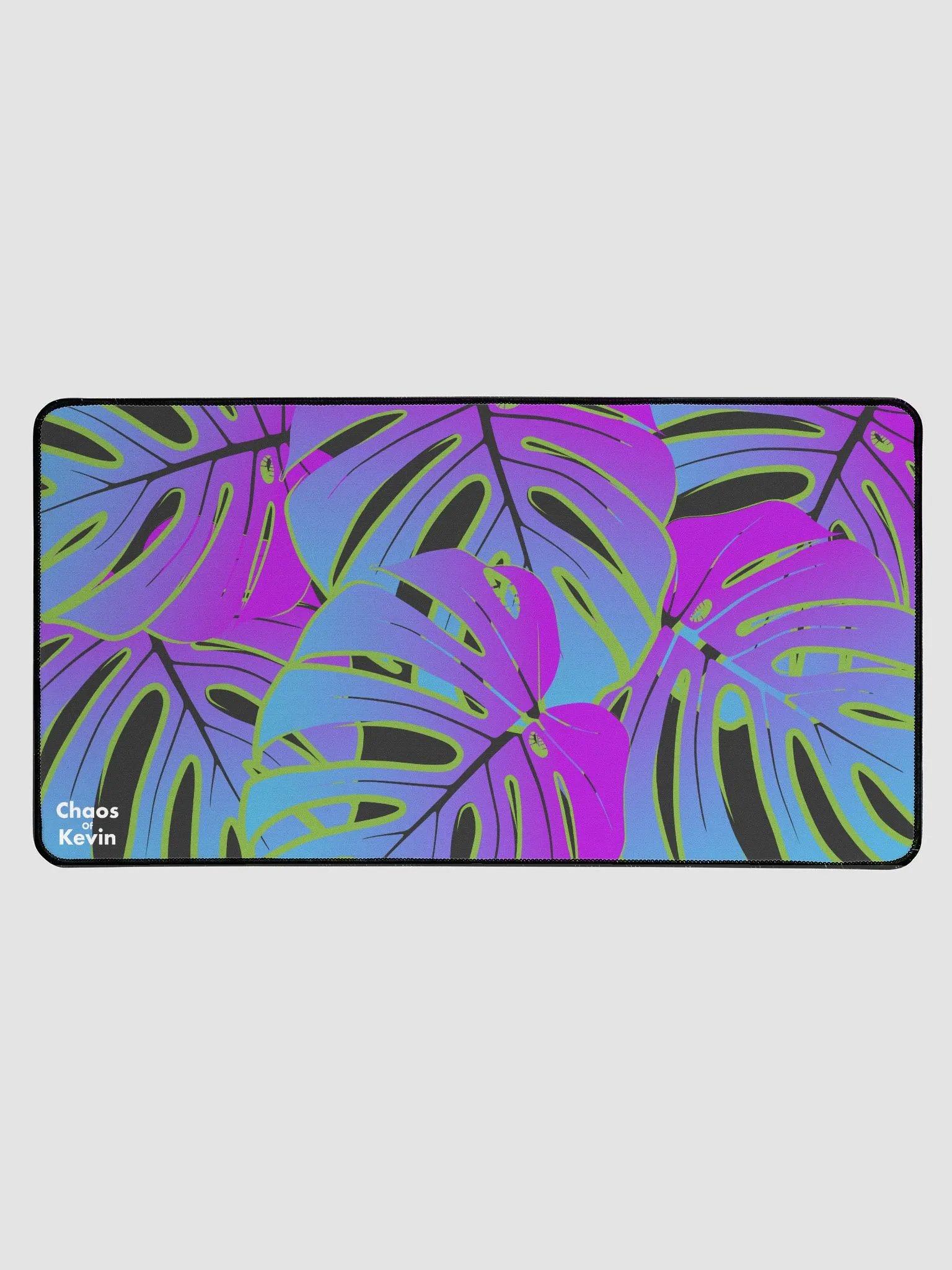 Dark Mode Vibrant Monstara Leaf Desk Mat product image (1)