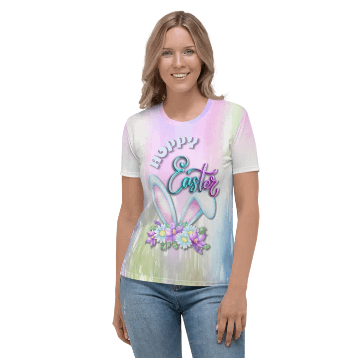 Hoppy Easter All Over Print T-shirt product image (2)