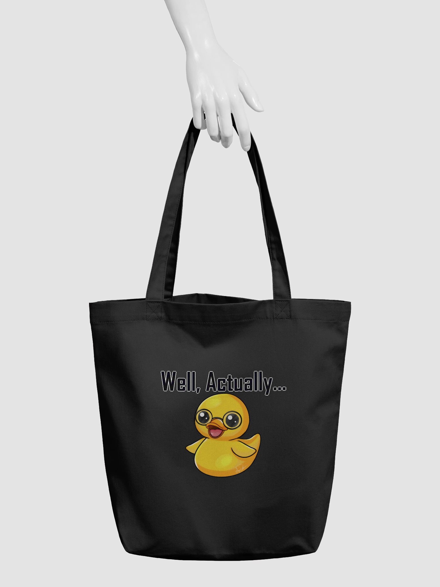 Quirky 'Well, Actually...' Duck Tote Bag product image (6)