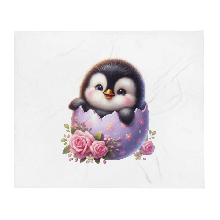 Penguin Easter Egg - Throw Blanket product image (1)
